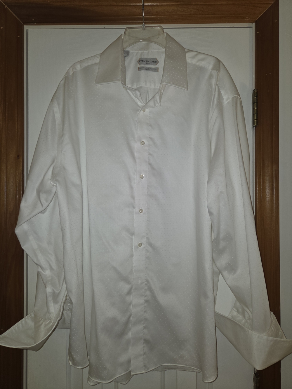 Steven Land Elite Men's White Dress Shirt